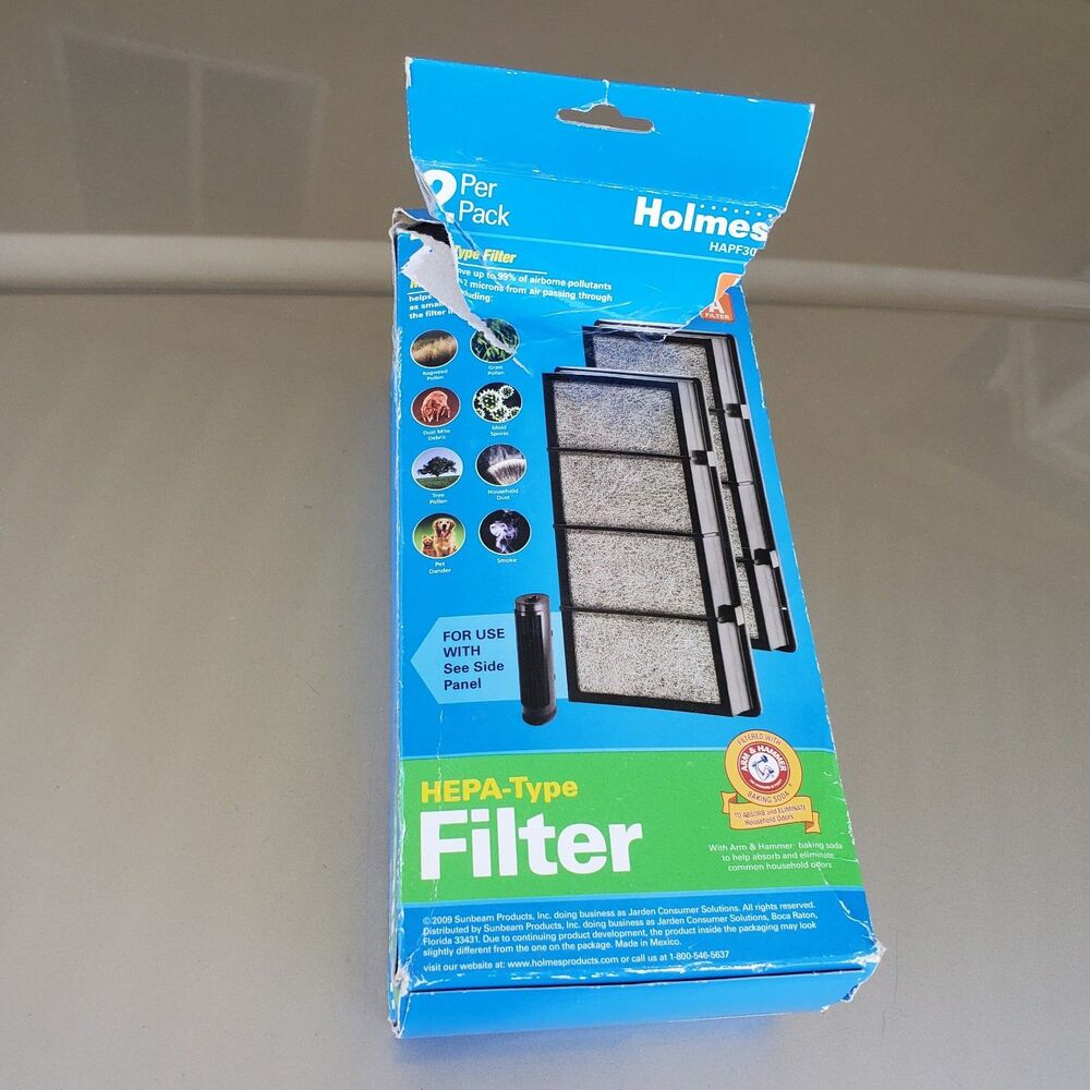 2-Pack Holmes HEPA Filter for Air Purifiers w/Arm & Hammer Baking Soda HAPF30D